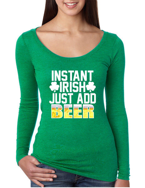 Women's Shirt Instant Irish Add Beer St Patrick's Day Shirt - ALLNTRENDSHOP - 1
