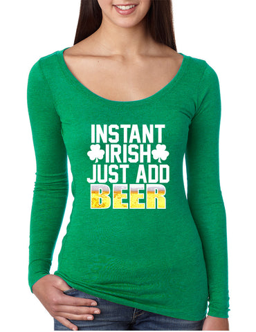 Women's Shirt Instant Irish Add Beer St Patrick's Day Shirt - ALLNTRENDSHOP - 1