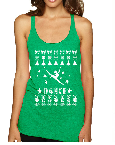 Women's Tank Top Dance Ugly Xmas Dancing Is Life Shirt Cute
