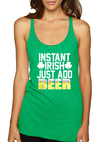 Women's Tank Top Instant Irish Add Beer St Patrick's Top - ALLNTRENDSHOP - 1