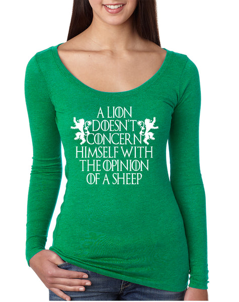 Women's Shirt Lion Doesn't Concern Himself With Opinion Of Sheep