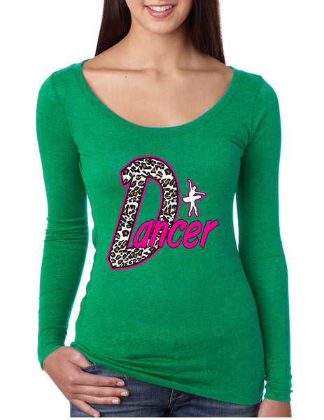 Dancer White Leopard cheetah women`s long sleeve Pullover - ALLNTRENDSHOP