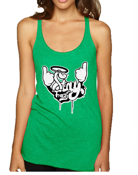 Women's Tank Top Stay Fresh Fingers Up Cool Cute Top