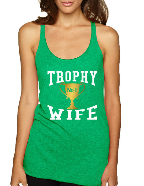 Women's Tank Top Trophy Wife Cool Xmas Love Holiday Gift - ALLNTRENDSHOP - 2