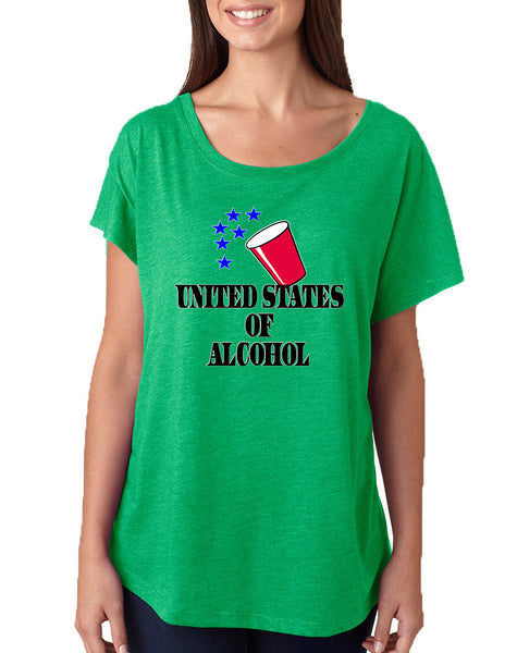 Women's Dolman United States Of Alcohol 4th Of July Top