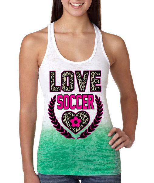 Love Soccer Leopard Womens Ombre Tanktop - ALLNTRENDSHOP - 5