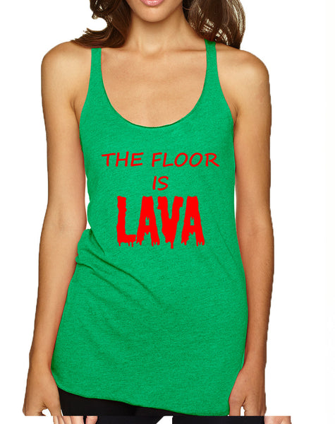 Women's Tank Top The Floor Is Lava Red Popular Childhood Game