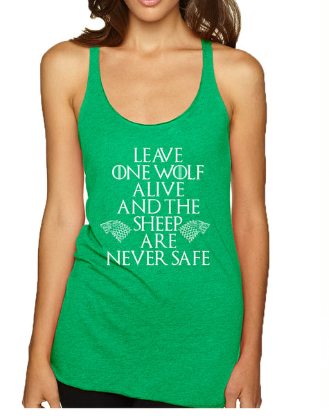 Women's Tank Top Leave One Wolf Alive Sheep Are Never Safe