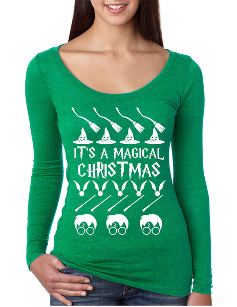 Women's Shirt It's A Magical Christmas Ugly Sweater Cool Gift - ALLNTRENDSHOP - 3