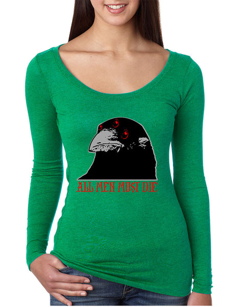 Three-eyed Crow All men must die women long sleeve shirt - ALLNTRENDSHOP - 2