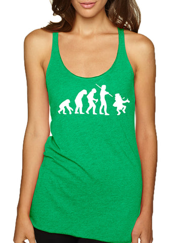 Women's Tank Top Irish Evolution Leprechaun St Patrick's - ALLNTRENDSHOP - 1