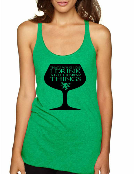 Women's Tank That's What I Do I Drink And Know Things Wing Glass Tyrion Lannister Game Of Thrones Inspired - ALLNTRENDSHOP - 2