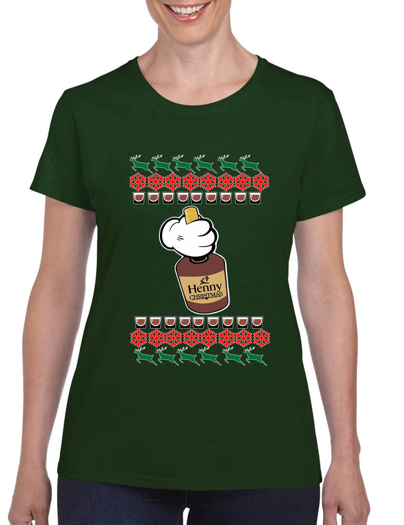 Women's T Shirt Henny Christmas Ugly Xmas Shirt Cute Gift Trendy Tee