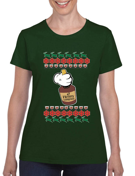 Women's T Shirt Henny Christmas Ugly Xmas Shirt Cute Gift Trendy Tee