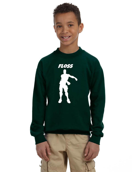 Kids Youth Sweatshirt Floss White Trendy Dance Top Flossing Dancer