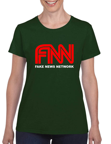 Women's T Shirt FNN Fake News Network Funny Top Trendy Shirt