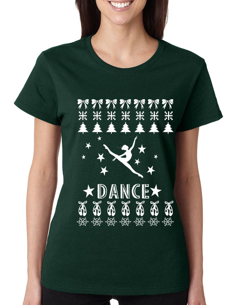 Women's T Shirt Dance Ugly Xmas Tee Love Dancing Is Life Gift