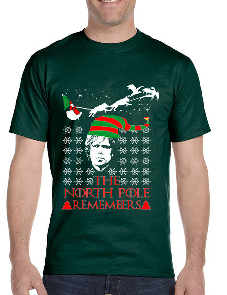 Men's T Shirt The North Pole Remembers Xmas Ugly Shirt Cool Gift