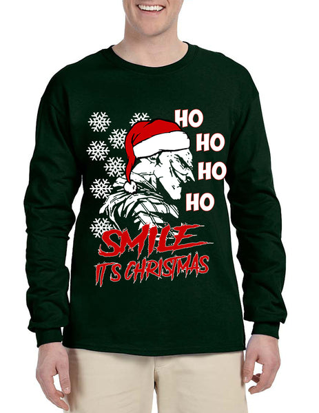 Men's Long Sleeve Christmas Joker Smile Its Christmas Ugly Gift