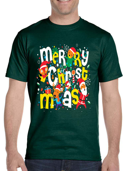 Men's T Shirt Merry Christmas Party Fireworks Ugly Xmas Gift
