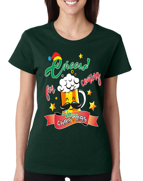Women's T Shirt Cheers For Coming Xmas Gift Idea