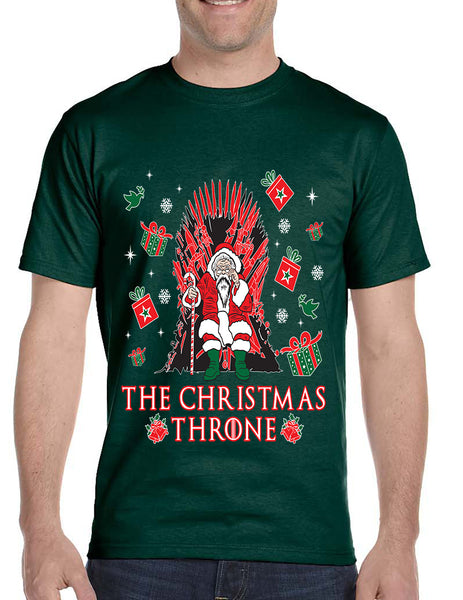 Men's T Shirt The Christmas Throne Santa Trendy Ugly Xmas Tee