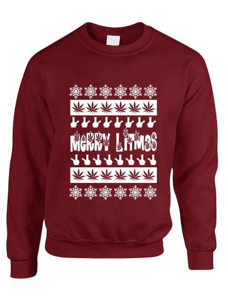 Merry Litmas bong woman sweatshirt - ALLNTRENDSHOP - 2