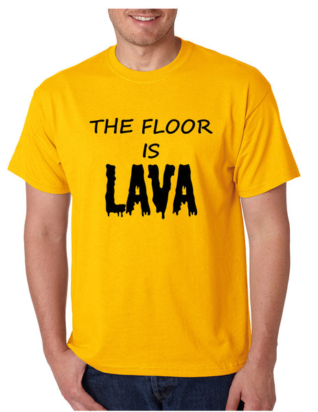 Men's T Shirt The Floor Is Lava Game Popular Hot Tee Funny Gym