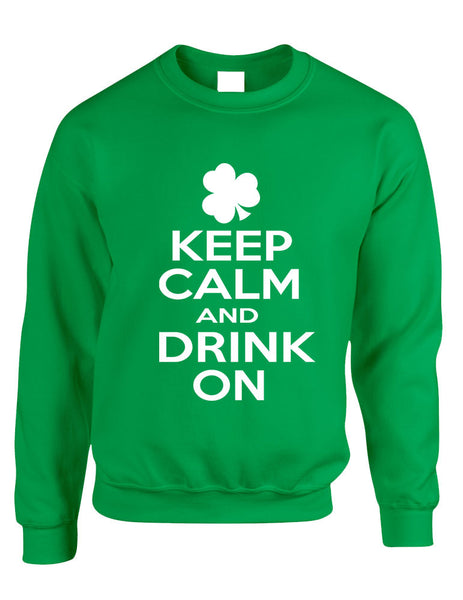 Keep calm and drink on women sweatshirt saint patricks day - ALLNTRENDSHOP - 4
