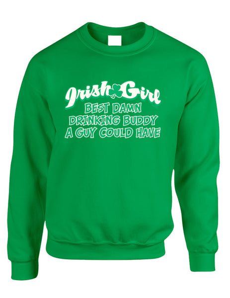 Irish girl best Drinking buddy women sweatshirt st patricks - ALLNTRENDSHOP - 3