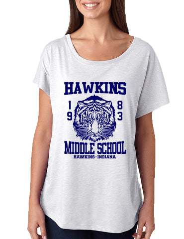Women's Dolman Shirt Hawkins Middle School 1983 - ALLNTRENDSHOP - 1