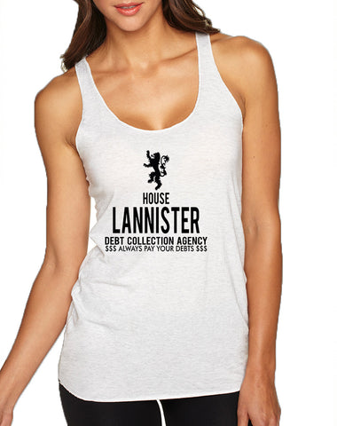 Women's Tank Top House Lannister Debt Collection Agency Fun