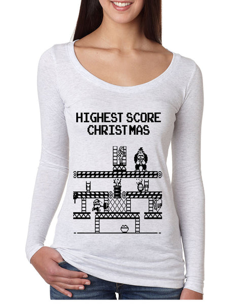 Women's Shirt Highest Score Christmas Ugly Sweater Holiday Gift - ALLNTRENDSHOP - 3