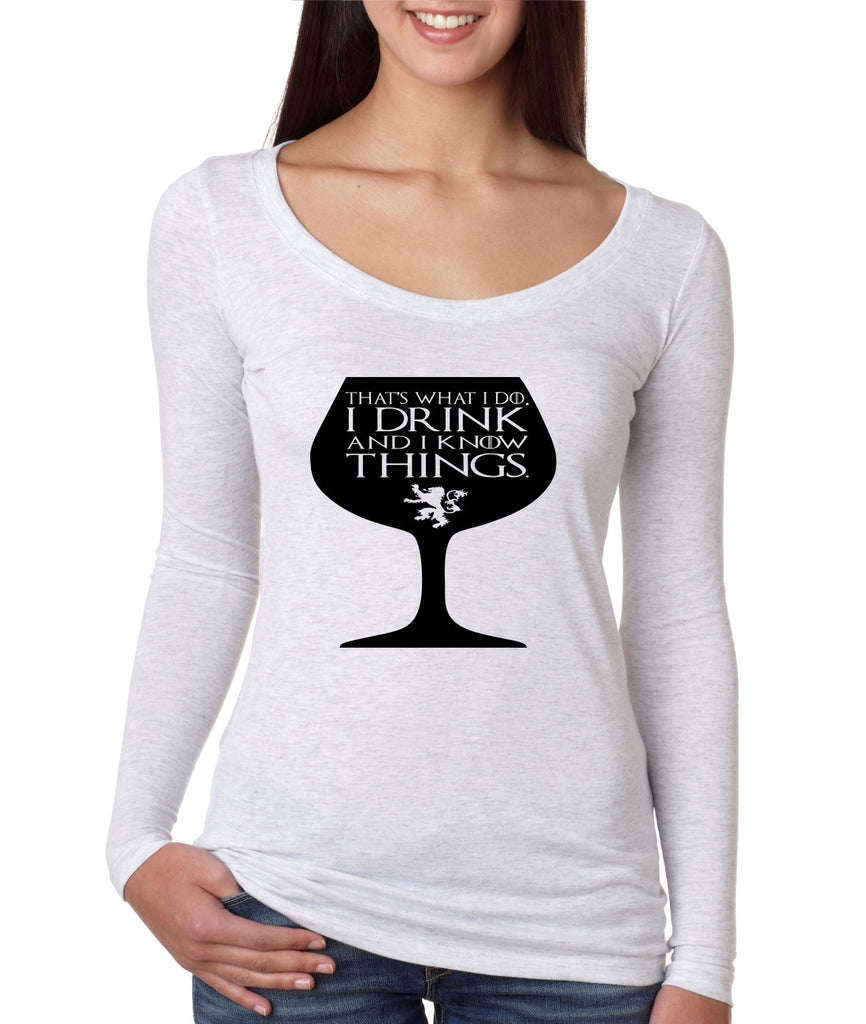 Women's Shirt That's What I Do I Drink And Know Things Wing Glass Game Of Thrones Inspired - ALLNTRENDSHOP - 1