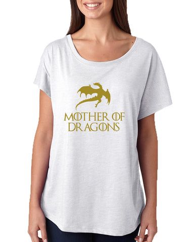 Women's Dolman Shirt Mother Of Dragons Gold Print Graphic Tee