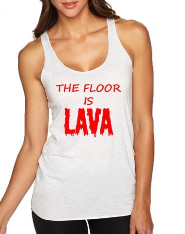 Women's Tank Top The Floor Is Lava Red Popular Childhood Game