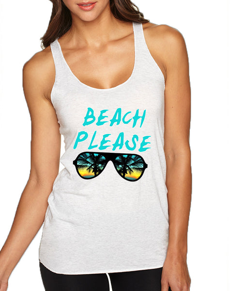 Women's Tank Top Beach Please Summer Vacation Beachwear