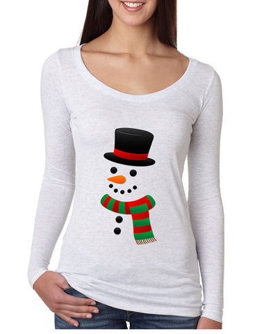 Women's Shirt Snowman Ugly Christmas Xmas Cool Holiday Top