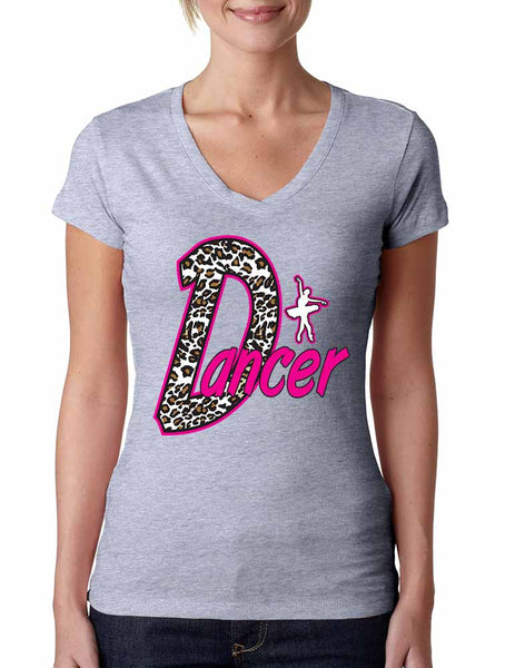 Dancer White Leopard women's sporty V - ALLNTRENDSHOP