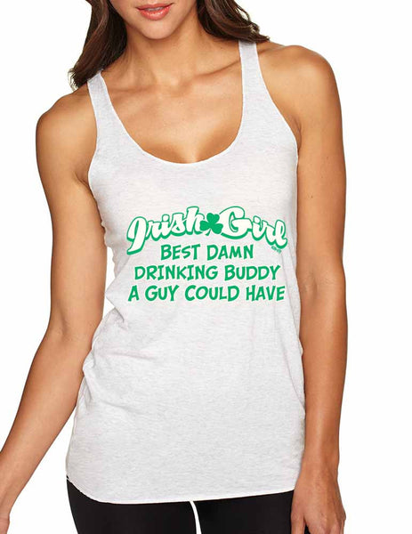 Irish girl best Drinking buddy women tank top st patricks - ALLNTRENDSHOP - 2