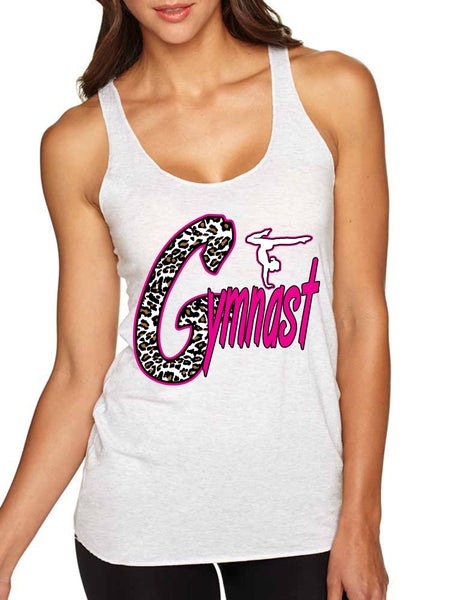 Gymnast White Leopard women's triblend tanktop - ALLNTRENDSHOP