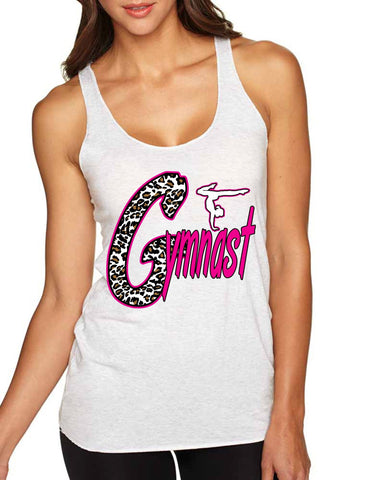 Gymnast White Leopard women's triblend tanktop - ALLNTRENDSHOP
