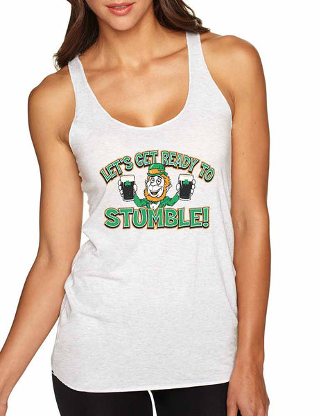 let`s get ready to stumble St patrick women tanktop - ALLNTRENDSHOP - 2