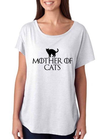 Mother of cats women tri-blend dolman shirt
