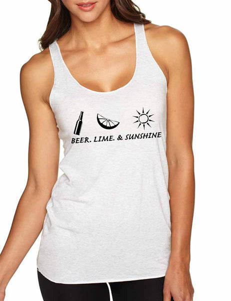Beer lime and sunshine Women's Triblend Tanktop - ALLNTRENDSHOP