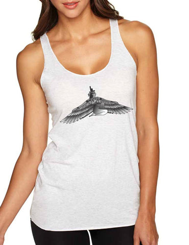 Rihanna inspired body tattoos Women Triblend Tanktop