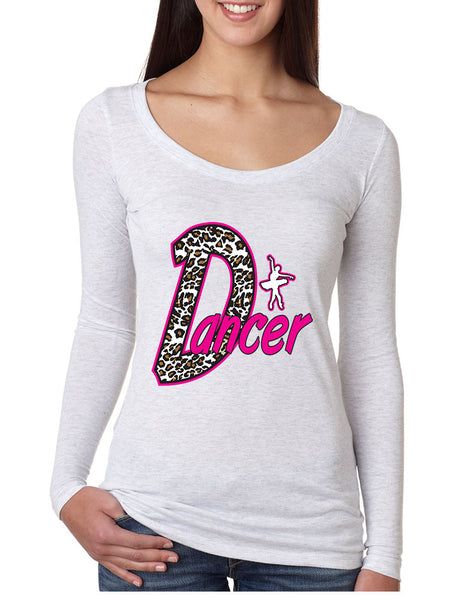 Dancer White Leopard cheetah women`s long sleeve Pullover - ALLNTRENDSHOP