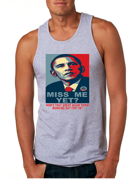 Men's Tank Top Miss Me Yet Obama Trump Elections Top