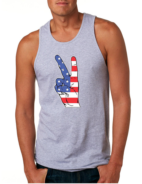 Men's Tank Top American Flag Hand 4th Of July Party Top