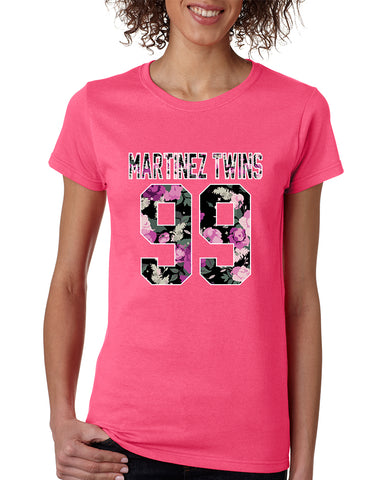 Women's T Shirt Martinez Twins 99 Flower Print Cool Trendy Tee